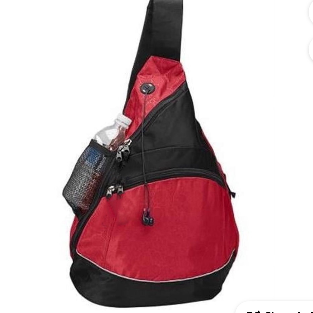 Travelwell Unisex Sling Backpack, 420d Jacquard And Watermark Nylon, Black Nwt